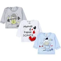 TupTam Rundhalsshirt TupTam Unisex Baby Langarmshirt mit Spruch Aufdruck 3er Set