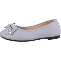 Ital-Design Damen Freizeit Ballerina (85894169) Blockabsatz Klassische Ballerinas in Grau