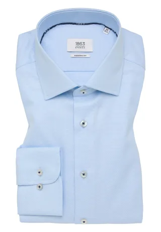 ETERNA - Hemd Natté Langarm hellblau - Gr. - 40/Langarm - 65cm