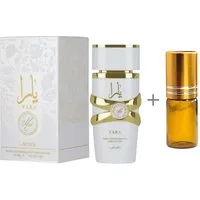 Lattafa Duft-Set Parfümöl Candy, Moi, Tous, Yara Concentrate Oil 20ml + leerer Roll-On, 1-tlg.
