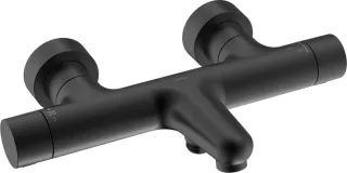 Hansa Wafü und Brausebatterie HANSAPRISMA 5810, Ausladung 180 mm Matt-Schwarz, 5810230133 5810230133