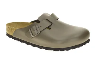 Birkenstock 1029079 BS Boston Herren Pantoletten Grau Concrete Gray Echtleder...