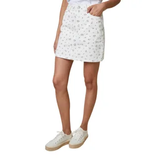 Threadbare - "Seoul" Minirock für Damen, Denim (Weiß)
