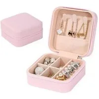 HoyoLee Handels GmbH Aufbewahrungsbox Schmuckkästchen Reise Schmuckbox Leder Organizer Ringe Ohrringe