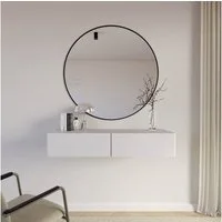 Selsey Schminktisch OLIO, Wandhängender Schminktisch mit 2 Schubladen, 110 cm breit