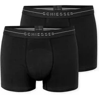 Schiesser Boxershorts Cotton Flex (2er Pack) Baumwollmischung, ohne störende Seitennähte, superweich