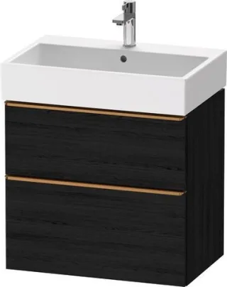 Duravit D-Neo Waschtischunterbau wandhängend Eiche Schwarz Matt 684x442x625 mm - DE4372004160000 DE4372004160000
