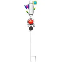 BONETTI LED Solarleuchte Solar Gartenstecker mit Solarleuchte und Regenmesser, Solarleuchte mit Regensäule