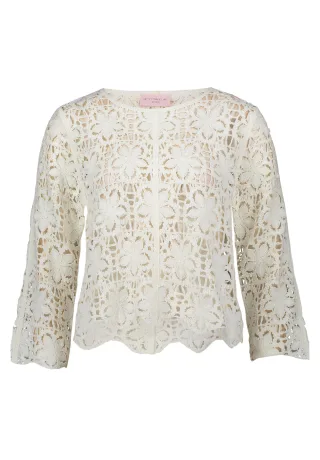 betty barclay - so cosy - - Lochstrick-Pullover Rohweiß - Gr. - 38