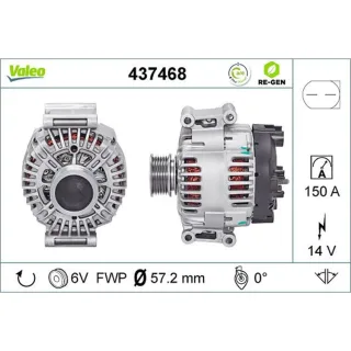 Valeo Lichtmaschine 150A Audi A4 A6 437468