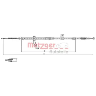 Metzger Handbremsseil hinten rechts Toyota Avensis T25