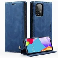 LuxusKollektion Flip Case Handyhülle Samsung Galaxy A53 5G Premium Leder klappbar blau