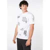 SUBLEVEL T-Shirt Herren Baumwoll-Shirt mit Statement Druck Relaxed Fit T-Shirt, Front- und Backprint, Schriftzug