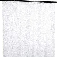 ANRO Duschvorhang FASTY Blätter Zweig Anti-Schimmel Polyester Badewanne Vorhang Breite 120 cm (Packung, 1-tlg., Duschvorhang inkl. Aufhängeringe), robuster Vorhang Stangenaufhängung 120x200cm Blätterornament Grau