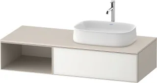 Duravit Zencha Konsolenwaschtischunterbau wandhängend Weiß & Taupe n/a & Supermatt 1300x550x281 mm - ZE4819064830000