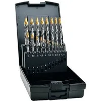 Exact Metallbohrer Exact 74561 Spiralbohrer StepTip Ø1,0-10,0mm 19-Stk. HSS TIN-TIP Spira