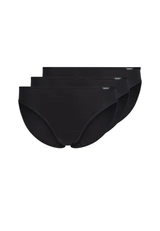 SKINY - Skiny Damen Rio Slip 3er Pack Cotton Essentials black - Gr. - 44