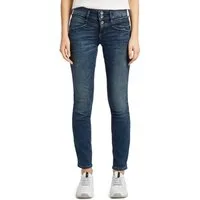TOM TAILOR Slim-fit-Jeans Alexa Slim mit Knopfleiste und dekorativ gesteppter Passe