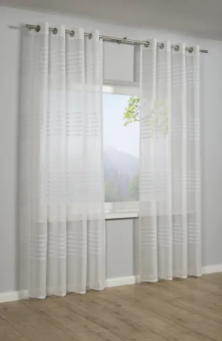 Sehlbach Gardine "Schal 3-D Streifen" Ösen 1 Stk. tlg. mit Ösen