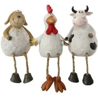 BOLTZE GRUPPE GmbH Kantenhocker Kantenhocker Farmtiere, 3er Set Huhn Kuh Schaf (Set, 3 St., 3er Set)