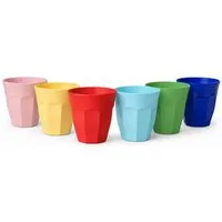 rice Becher Melamin Becher Set bunt robust für entspannten Familienalltag, 1-tlg., Melamin