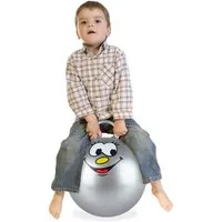 relaxdays Hüpfball 2x Hüpfball für Kinder, grau