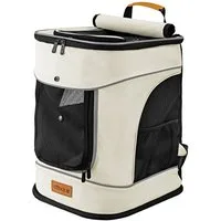Cadoca Tiertransporttasche, bis 12 kg 41x34x30cm versch. Farben Haustier Katze Hund Rucksack Beige