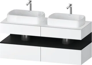 Duravit Qatego Konsolenwaschtischunterbau wandhängend Weiß Matt 1400x550x600 mm - QA4767016180000 QA4767016180000