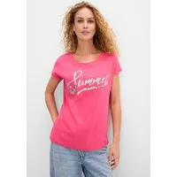 bonprix T-Shirt lockere Passform, Kurzarm, aus Baumwolle