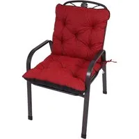 TexDeko Sitzauflage Ecolen Niedriglehner 40 x 40 x 40cm - gesteppte Gartenstuhl-Auflage, (1× Gartenstuhl-Auflage (80 × 40cm), UV-Beständig, Wasserabweisend mit Anti-Rutsch Boden