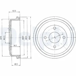 Delphi BREMSTROMMEL Ford Mondeo 1 2 BF369