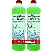 PandaCleaner Geruchsentferner Bio-Urin Attacke - Geruchsvernichter - Biologische Geruchsbeseitigung (Spar-Set, 2-St., Konzentrat-Reiniger), 2000ml