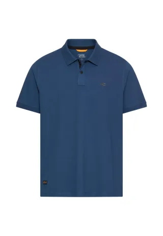 camel active - Poloshirt mit Druckknöpfen indigo blue - Gr. - XXL