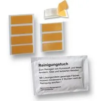 nodeko Klebe-Plissee 8 Stück Klebefolien transparent inkl. Reinigungstuch - Ersatzkleber, doppelseitig, starke Klebekraft