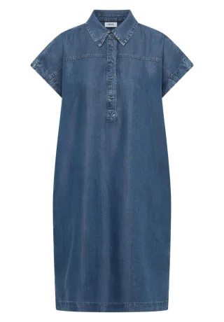 Cecil - Hemdblusenkleid Denim-Optik blau - Gr. - L