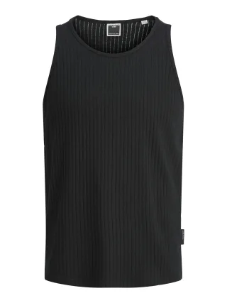 JACK&JONES - JCOINFINITY RIB TANK TOP black - Gr. - XL