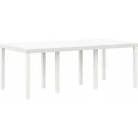 vidaXL Gartentisch Gartentisch Weiß 200 x 100 x 73 cm Poly-Rattan (1-St)