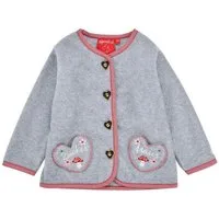 BONDI Strickjacke Baby Mädchen Fleecejacke 'Zuckermaus' 86933, Grey