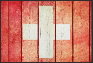 Fussmatte Flagge Schweiz 4336 | Größe: 60 cm x 45 cm
