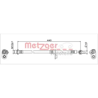 Metzger Bremsschlauch hinten links Toyota Yaris P1 4111649