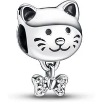 Pandora Kettenanhänger Pandora Katze & Schleife Charm 792255C01 Anhänger