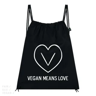 Gymbag Vegan means love