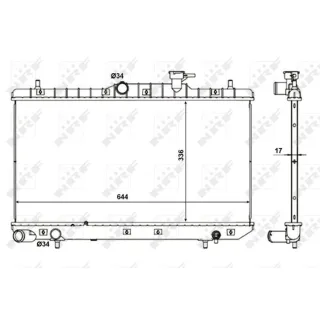 NRF Motork?hler gel?tet Hyundai Accent LC 56155