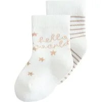 Next Basicsocken Babysocken im 2er-Pack, Hello World (2-Paar)