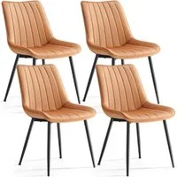 SONGMICS Esszimmerstuhl Stuhlset – Polsterstühle, Moderner Küchenstuhl. Samt (4 St), Küchenstuhl, Samt,Polsterstuhl, bis 120 kg, ERGONOMISCHES DESIGN