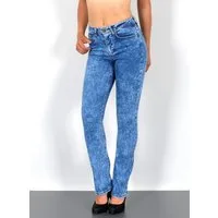 ESRA Bootcut-Jeans Bootcut Jeans Damen High Waist Stretch Wide Leg Jeans bis Übergröße B1 Damen Bootcut Jeans High Waist Damen Schlaghose Jeans weites Bein Hose