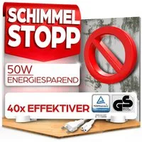 HEIMWERT Infrarotheizung Anti Schimmel Heizung 50w, Tötet Schimmel besonders energiesparend und chemiefrei