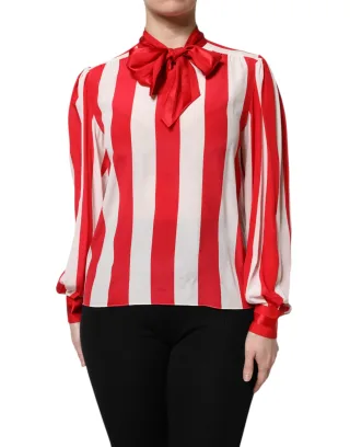 Seidenbluse mit Schleifenkragen