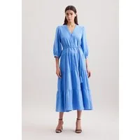 seidensticker Sommerkleid Schwarze Rose 7/8 V-Neck Uni