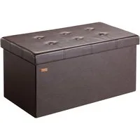 Casaria Sitzbank (1-St), mit Stauraum 80x40x40cm Faltbar 100 L Gepolstert Deckel Kunstleder